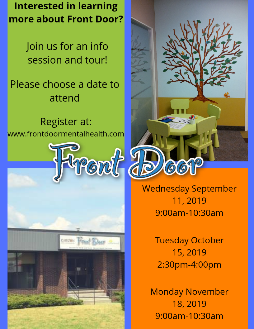 Front Door Info Session And Tour For Community Partners Front